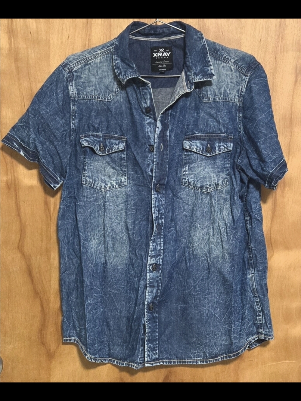 X RAY JEANS BLUE MEN'S SHIRT